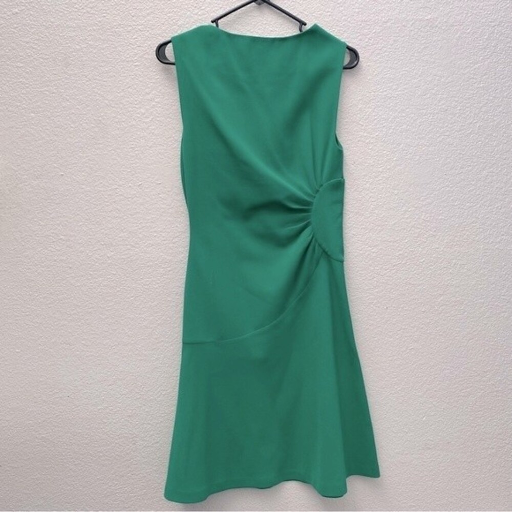 Diane von Furstenberg Dayna Emerald Green Ruched Dress Size 2 - Picture 5 of 6